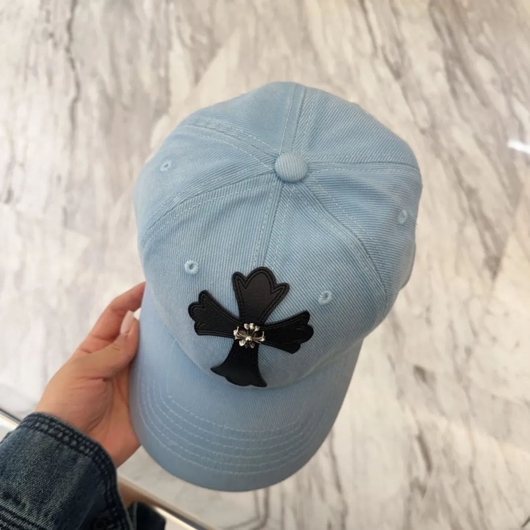 💰60 Chrome Hearts 💓Early spring Korean style fashion retro distressed hole hat wear design versatile baseball cap peaked cap